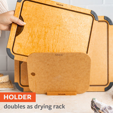 Chop Shop 4-Piece Cutting Board Set with Stand