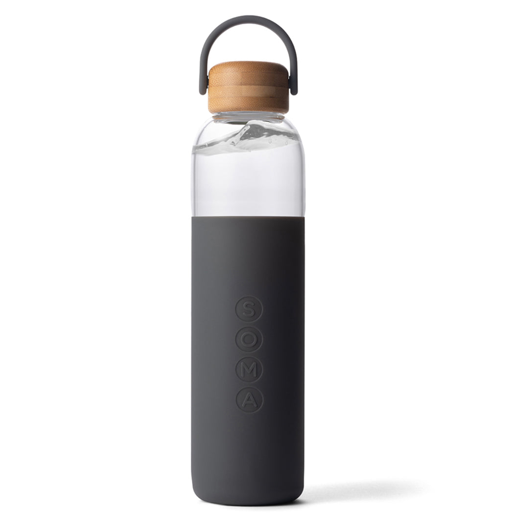 Soma Glass Water Bottle with Silicone Sleeve, BPA-Free, Blush, 25oz