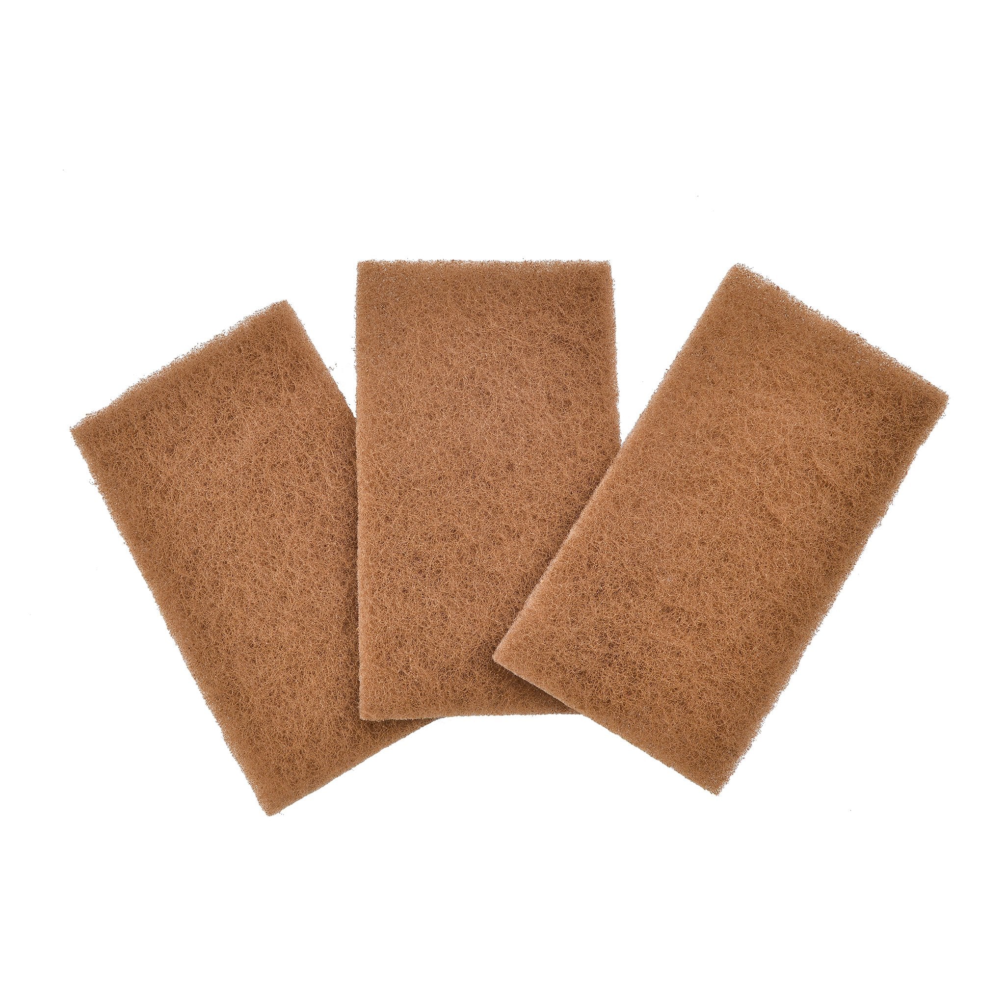 3-pack Coconut Fiber Kitchen Scrubbers - Light brown - Home All