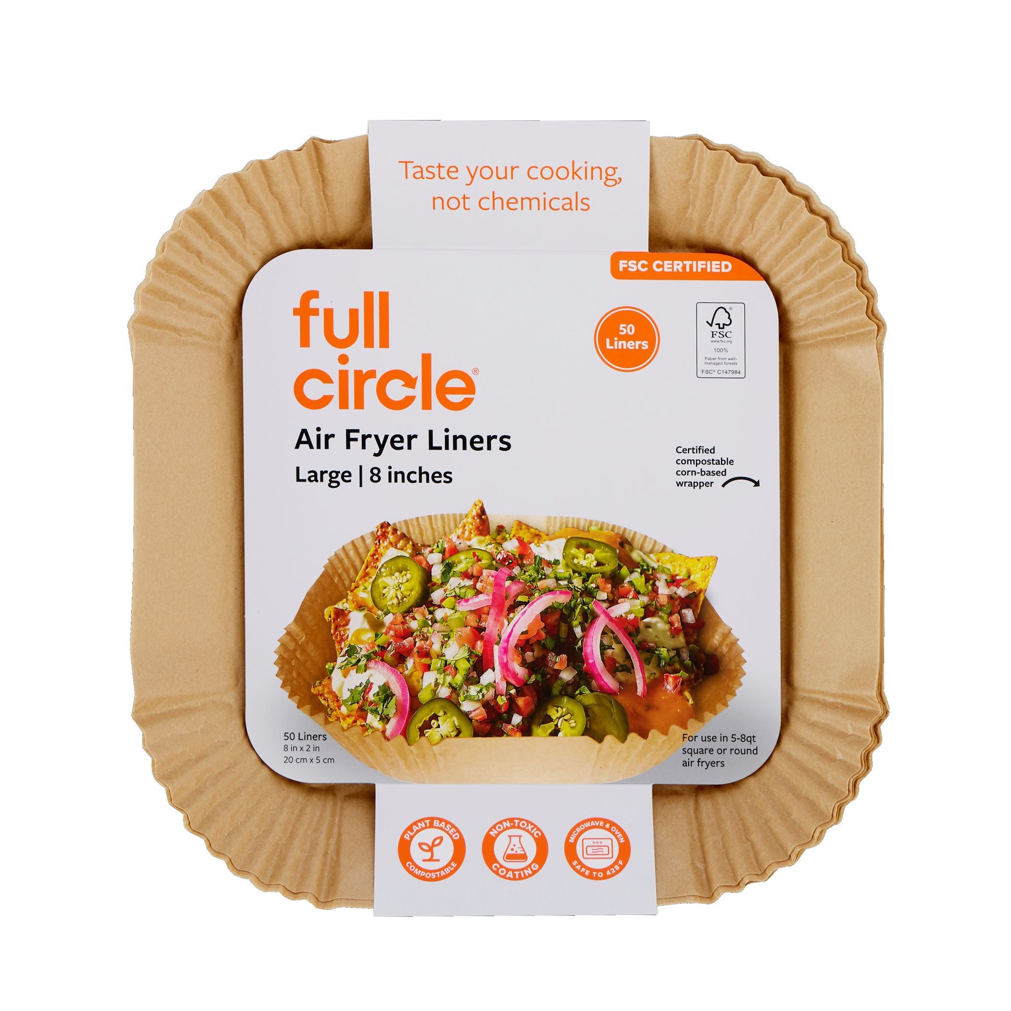 Full Circle Full Circle Air Fryer Liners Medium/Large 50ct — product image
