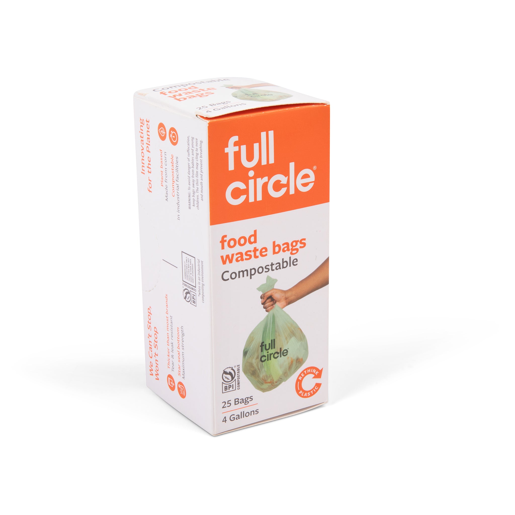 Full Circle Compostable Zipper Bags - Snack Size, 100 Count (4x25), Plant-Based, Leak-Resistant, Resealable - View #8