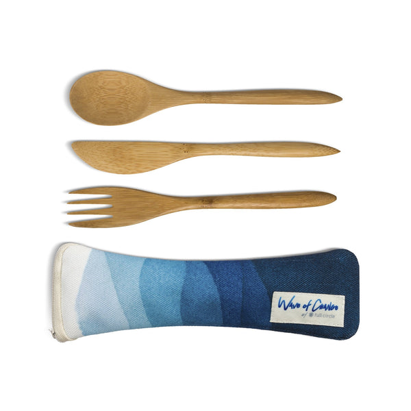 Totally Bamboo Take Along Reusable Utensil Set with Travel Case