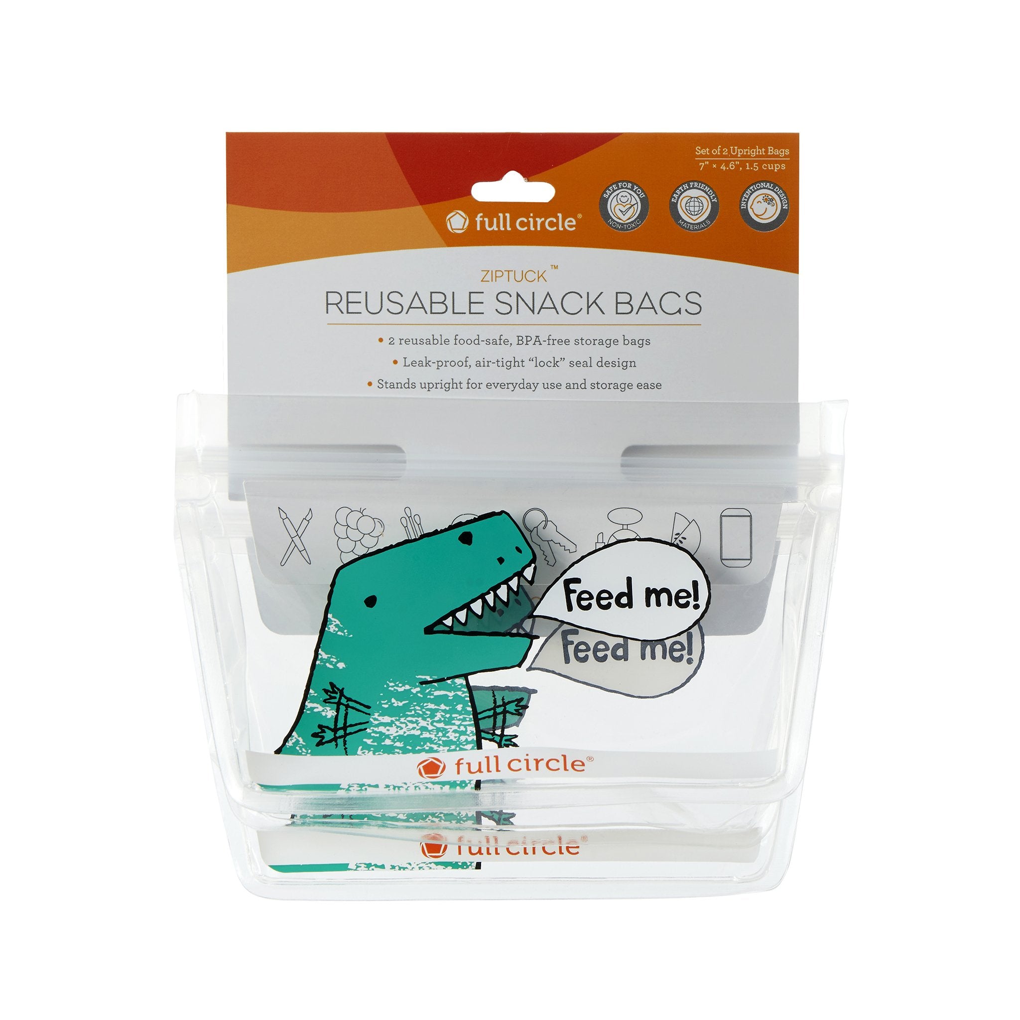 Full Circle ZIPTUCK KIDS Reusable Snack Bags – Full Circle Home