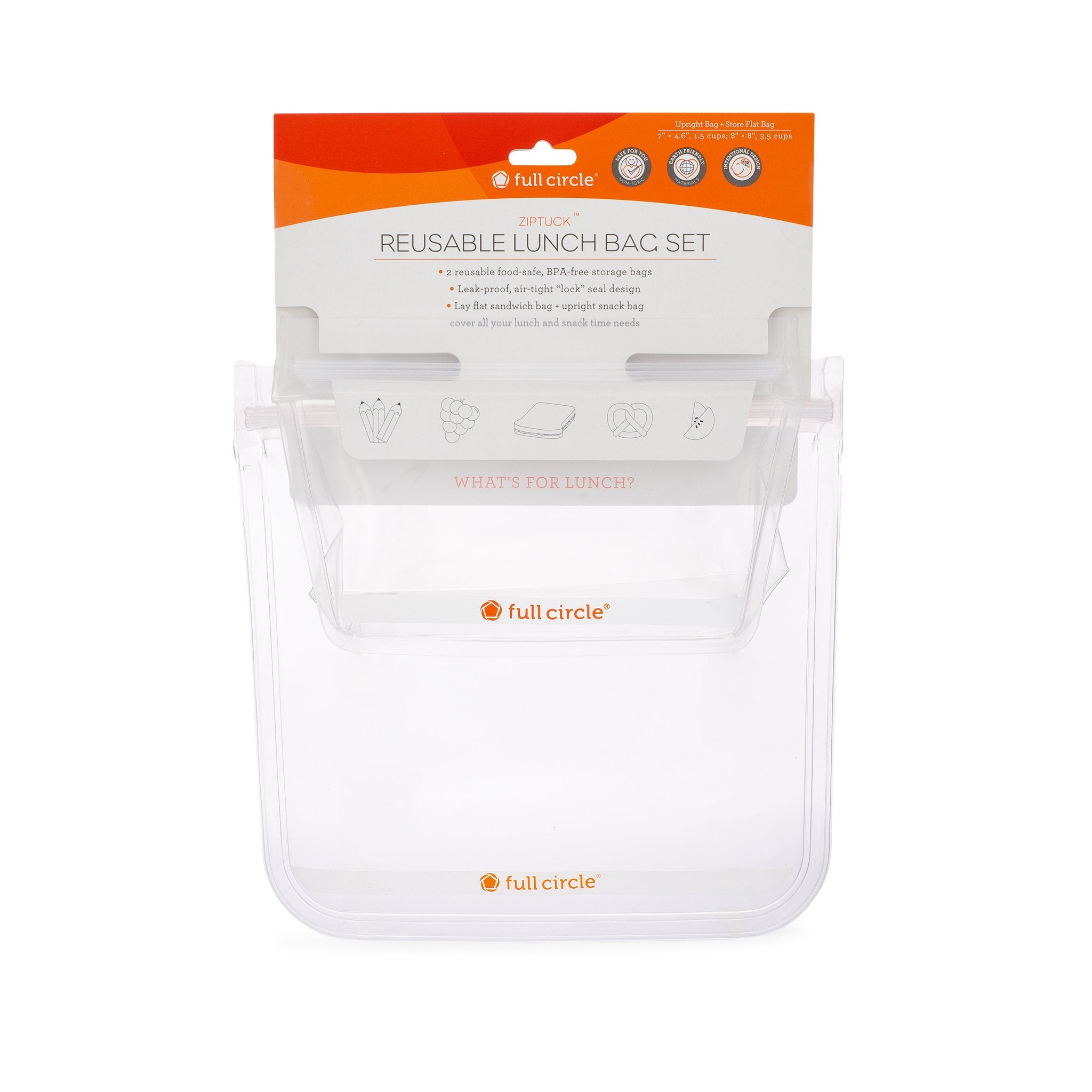 Full Circle Ziptuck Reusable Lunch Bags Full Circle Home