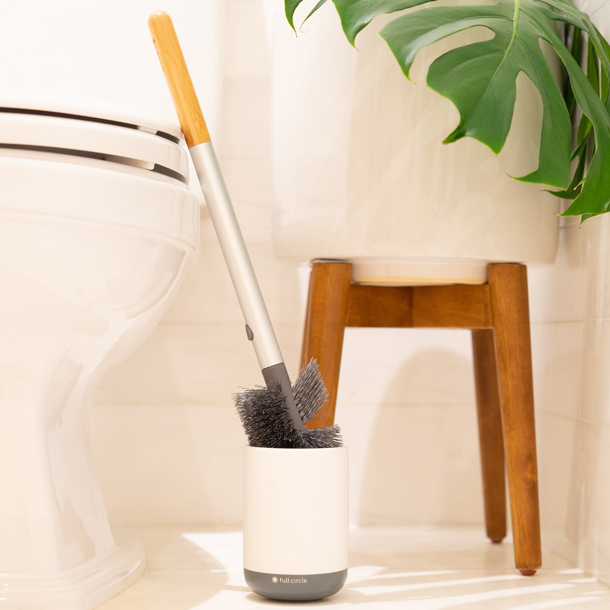 Buy Gebi Prima Half Round Toilet Brush - Nylon Bristles, Durable
