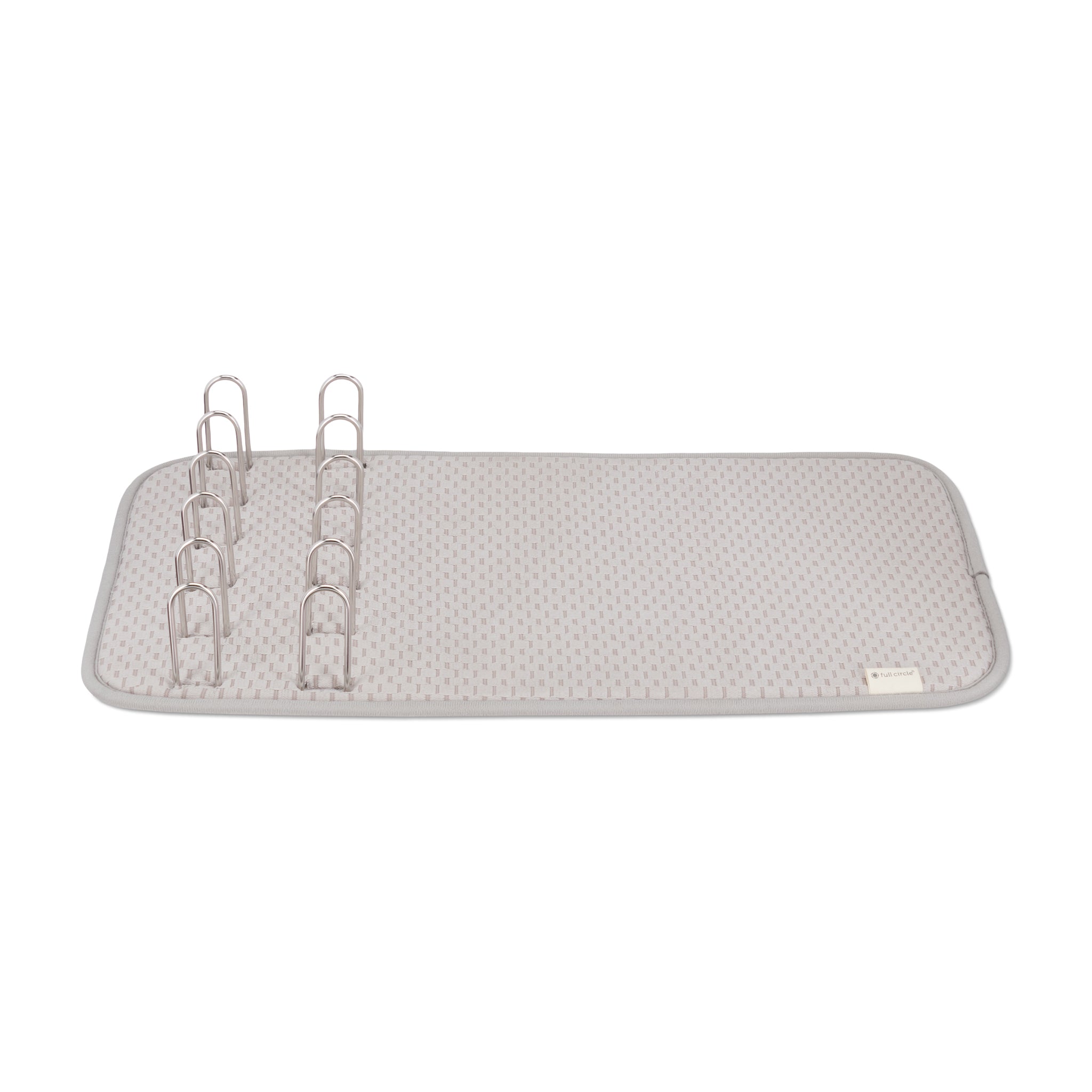 Dishwashing Tools: Microfiber Dish Drying Mat, Gray, 18 x 12