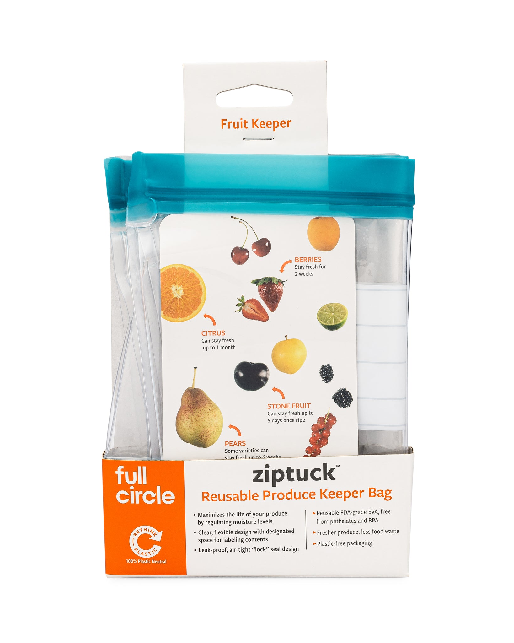 Full Circle Home ZipTuck Reusable Gallon Storage Bag