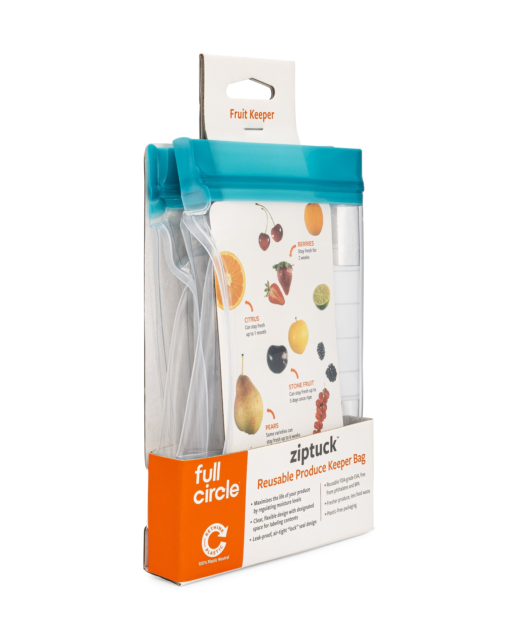 Full Circle Ziptuck Reusable Fruit Storage Bag – Full Circle Home