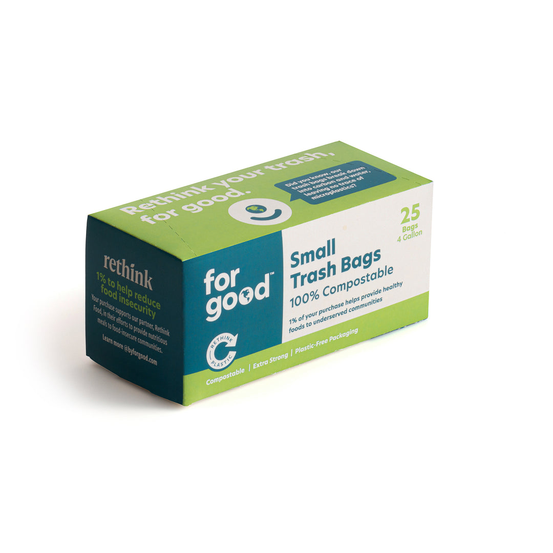 For Good Compostable 4 Gallon Trash Bags Box of 25 Full Circle Home