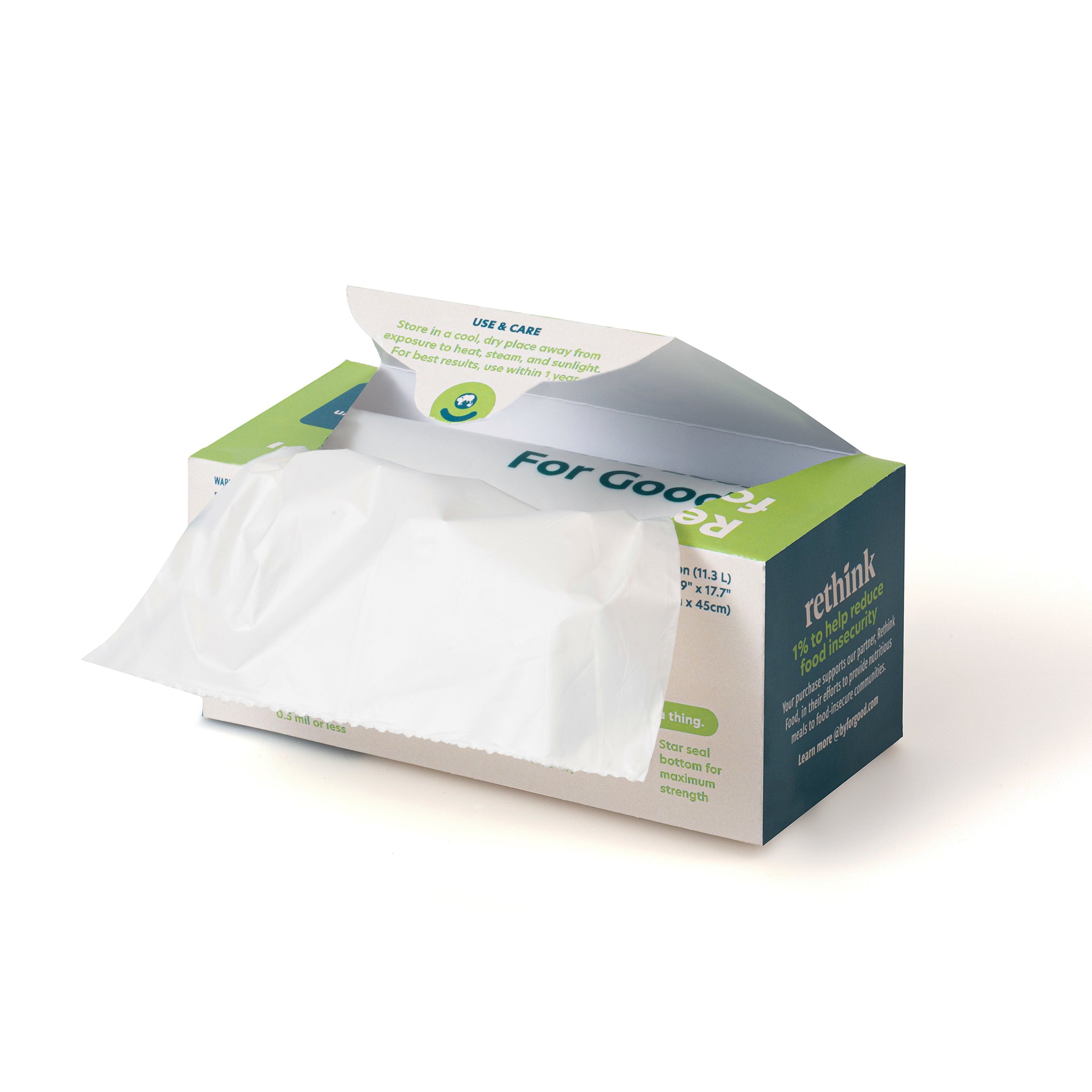 3 Gallon NaturBag Compostable Can Liners - Case of 500