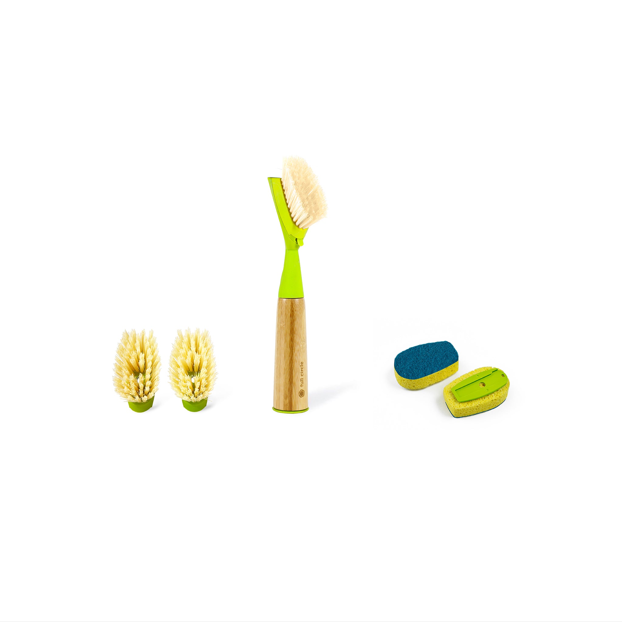 Full Circle Dish Brush Suds Up Soap Dispensing Bamboo Handle :  Health & Household